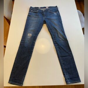 Stonewashed Blue Skinny Jeans